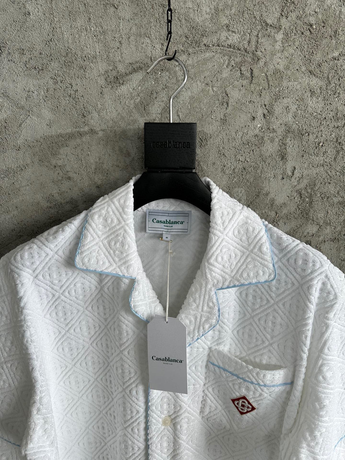 White Knit Waffle Short-Sleeve - Men's