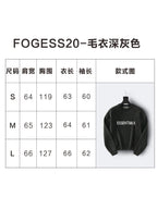 Cremefarbener Wollpullover mit Textlogo, Rundhalsausschnitt – Herren