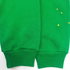 Green Cotton Web Print Pullover – Herren
