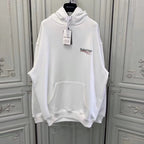 Weißer Baumwollpullover mit Brustlogo – Herren