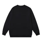 Schwarzes Crewneck mit Baumwollmotiv – Herren