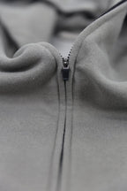 Cream Cotton Logo Zip-Through - Men's