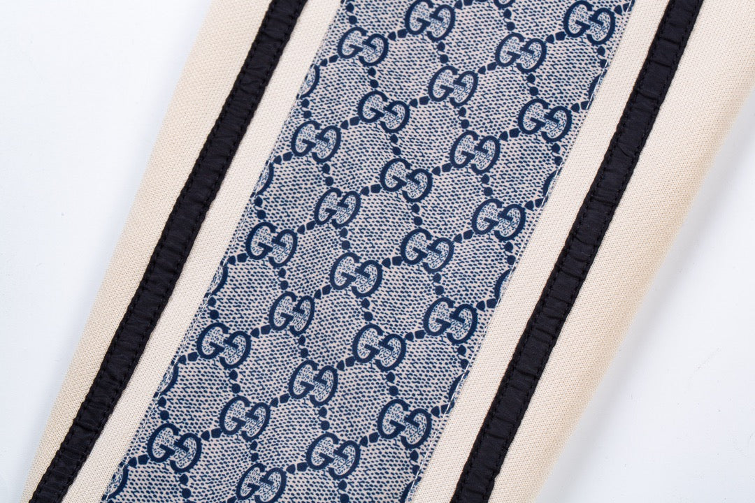 Black Jersey Monogram Sleeve Track - Men's