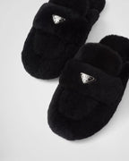 Shearling mules – the modern, minimalist silhouette creates a contrasting yet harmonious line – LUX VERSE Luxury Designer Fashion Outlet