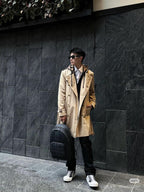 Marineblauer Trenchcoat für Herren