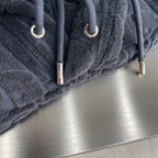 Schwarze Baumwolljacke mit Reißverschluss – Herren