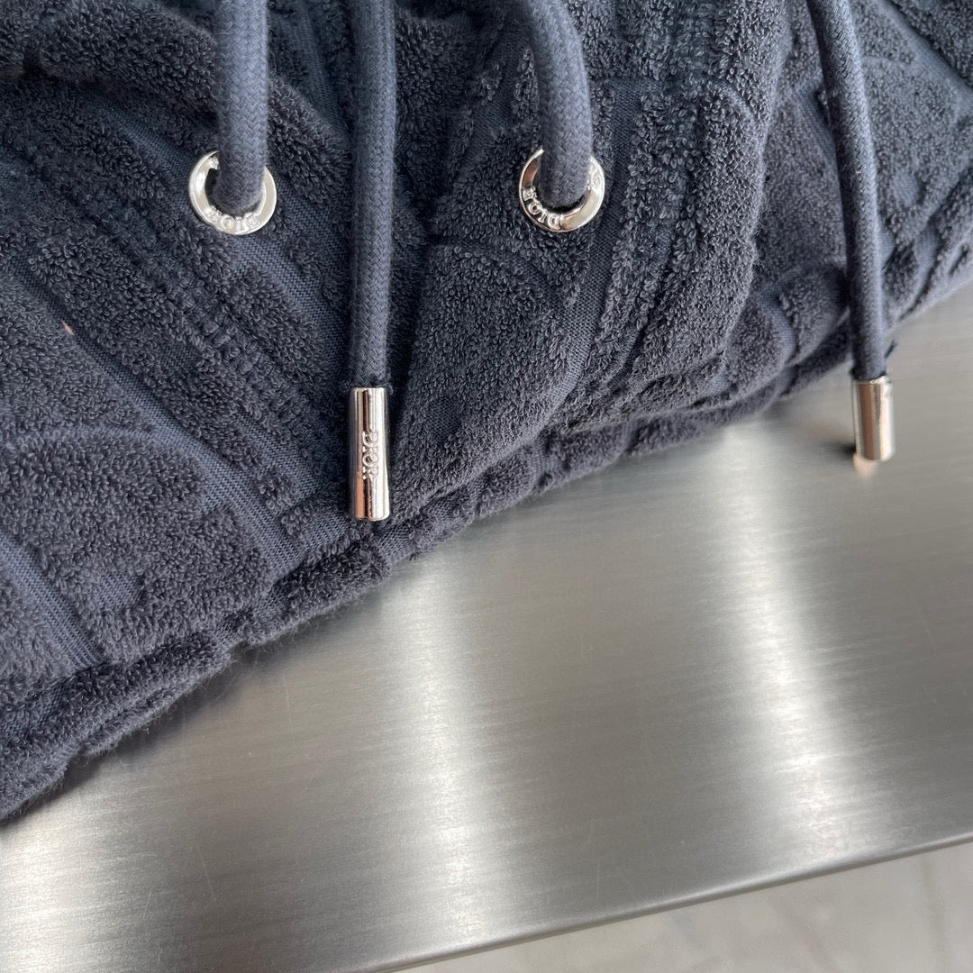 Schwarze Baumwolljacke mit Reißverschluss – Herren