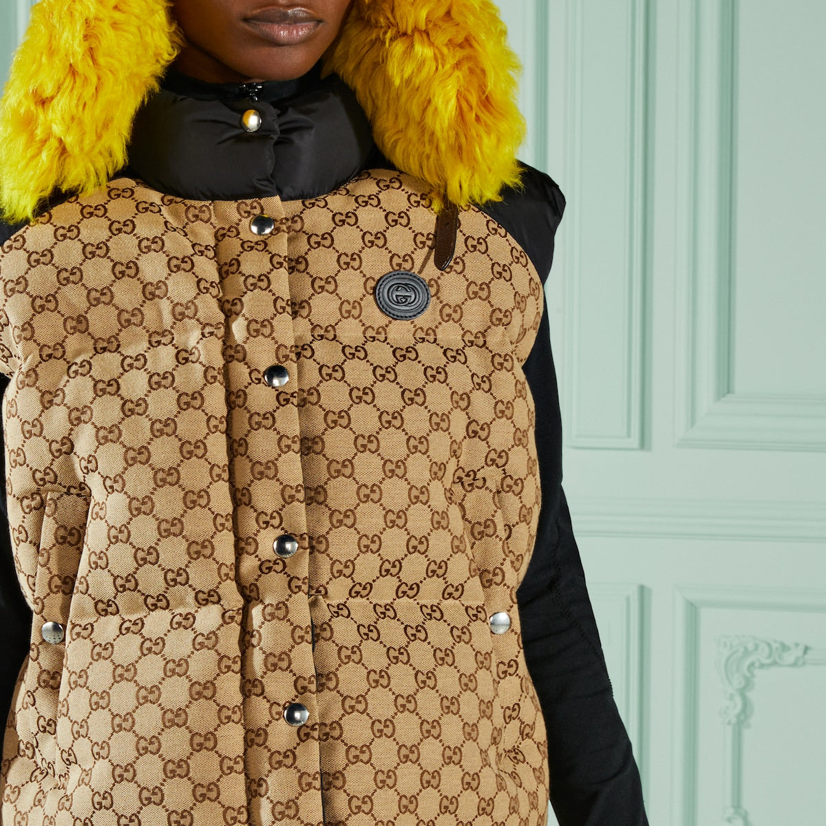 GG cotton canvas puffer vest – paying tribute to both the past and present, this puffer vest is crafted from GG – LUX VERSE Luxury Designer Fashion Outlet