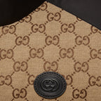 GG cotton canvas puffer vest – gG cotton canvas Lined High-neck Oval leather tag with Interlocking G Sleeveless Two – LUX VERSE Luxury Designer Fashion Outlet