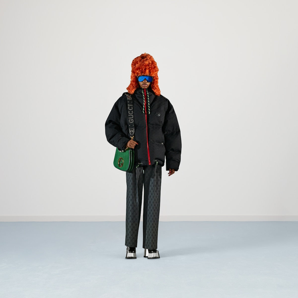 Cotton canvas classic puffer jacket – crafted from black GG cotton canvas, this puffer jacket and is finished with an oval – LUX VERSE Luxury Designer Fashion Outlet