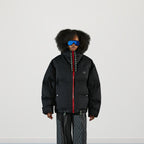 Cotton canvas classic puffer jacket – crafted from black GG cotton canvas, this puffer jacket and is finished with an oval – LUX VERSE Luxury Designer Fashion Outlet