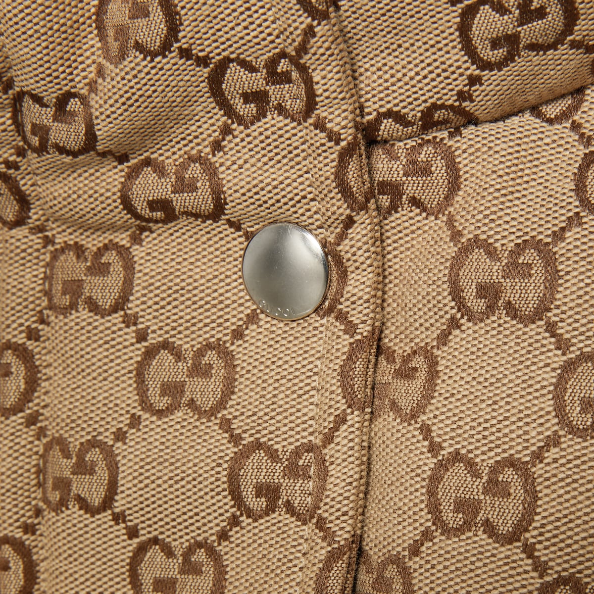 Cotton canvas puffer jacket – camel and ebony GG cotton canvas Lined Detachable hood Oval leather tag – LUX VERSE Luxury Designer Fashion Outlet