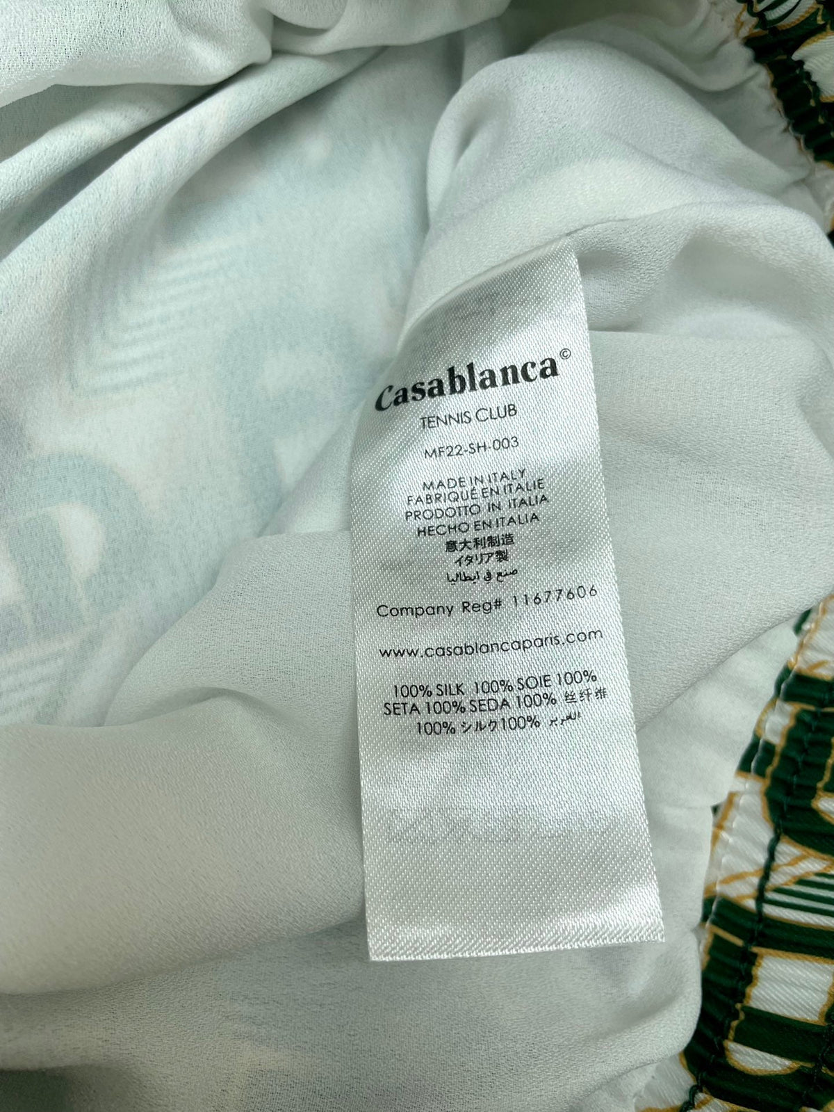 Grüne Seidenshorts mit Monogramm – Herren