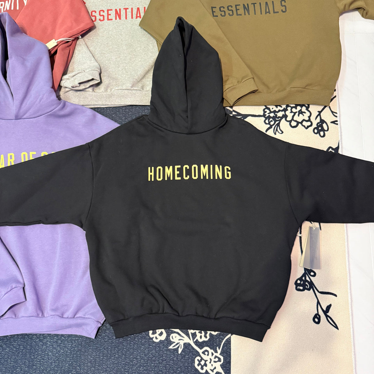 Pink Cotton Chest Text Pullover - Men's