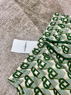 Grüne Seidenshorts mit Monogramm – Herren
