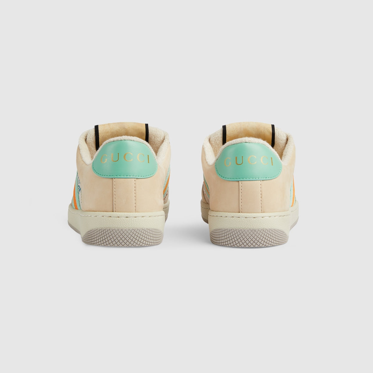 Women's Screener fabric sneaker – beige fabric with multicolor GG crystals Women's Green and orange vintage Web Green – LUX VERSE Luxury Designer Fashion Outlet