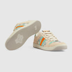 Women's Screener fabric sneaker – here the style is reimagined in crystal defined GG fabric, with vintage green – LUX VERSE Luxury Designer Fashion Outlet