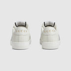 Screener fabric sneaker – here the style is reimagined in grey leather and white GG Crystal canvas, while – LUX VERSE Luxury Designer Fashion Outlet