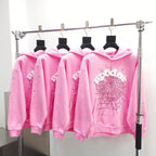 Rosa Baumwoll-Pullover mit tonigem Webband - Herren