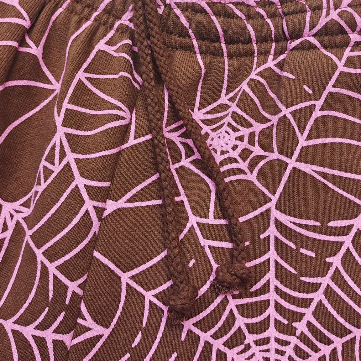 Burgundy Cotton Web Print Joggers – Herren