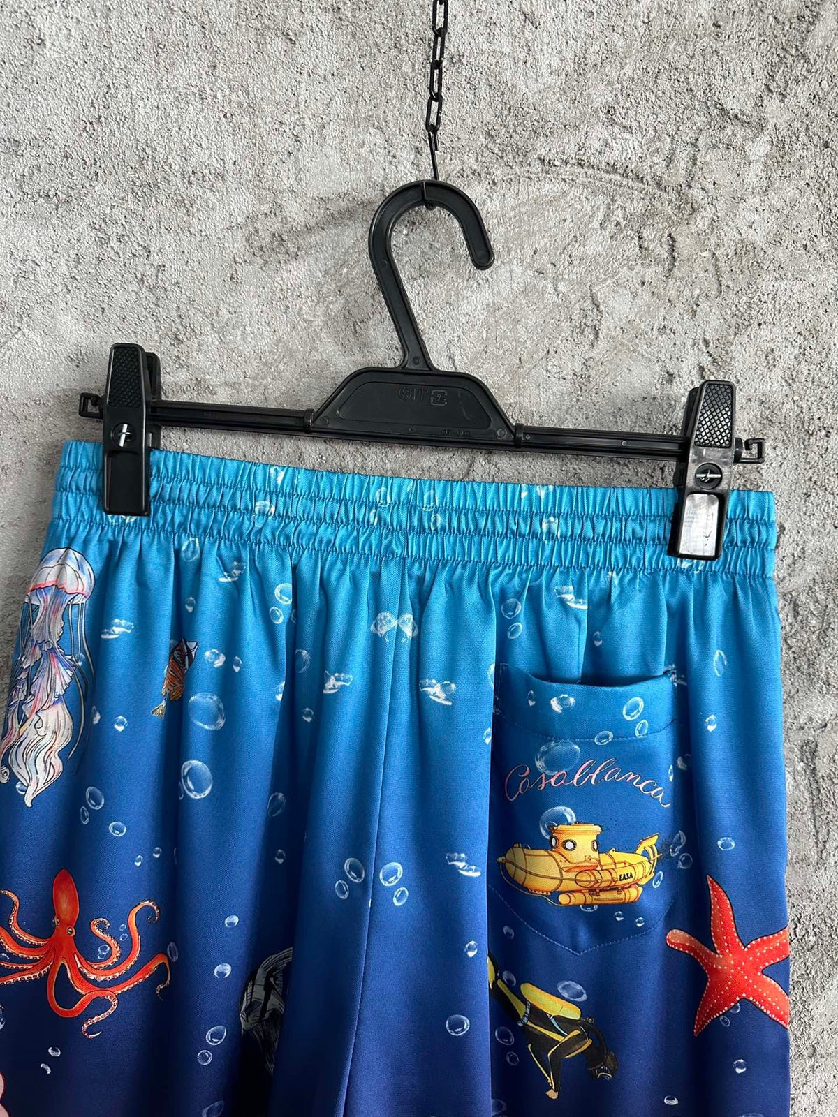 Underwater Print Silk Shorts - Men's