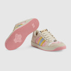 Screener GG sneaker – here the emblematic style is presented in light pink GG canvas and defined by – LUX VERSE Luxury Designer Fashion Outlet