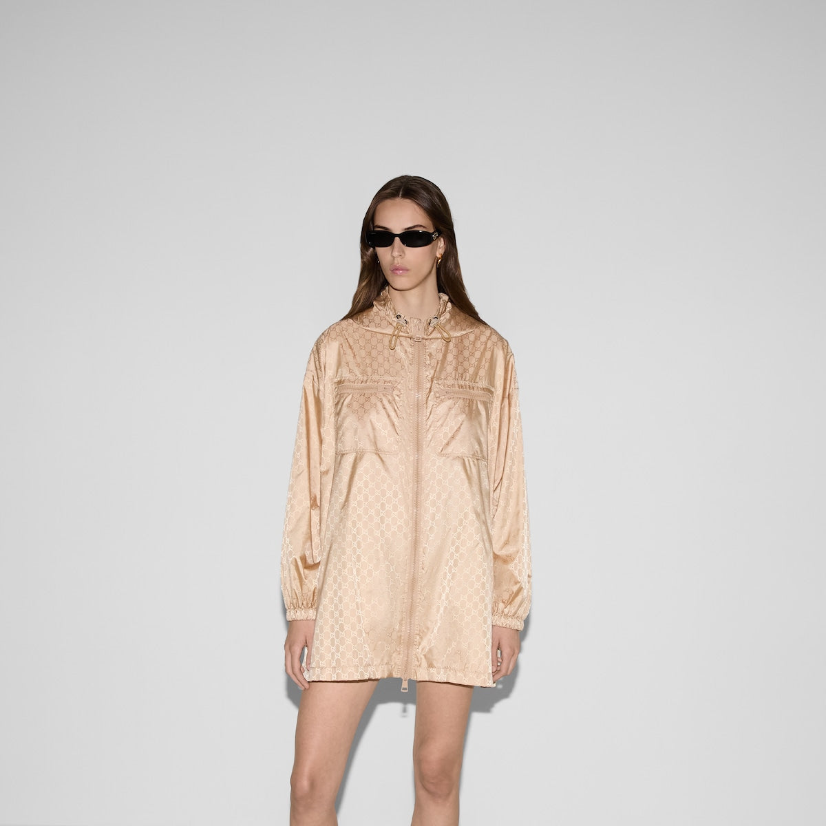 GG hooded jacket – representative of founder initials, here it adds logo definition to a hooded jacket, – LUX VERSE Luxury Designer Fashion Outlet