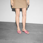 Women's slide sandal with Interlocking G – an ode to timeless elegance, the latest collection explores archival symbols in new – LUX VERSE Luxury Designer Fashion Outlet