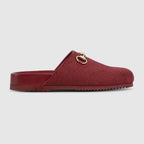 Women's Horsebit canvas slipper – an evolution of the Horsebit slipper, designed with a wide, rounded toe – LUX VERSE Luxury Designer Fashion Outlet
