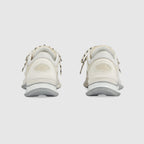 Women's Run sneaker – this pair of streamlined sneakers is crafted from white suede and enriched with – LUX VERSE Luxury Designer Fashion Outlet