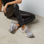 Women's Metalic Leather Run sneaker – this pair of streamlined sneakers is crafted from metallic letaher and enriched – LUX VERSE Luxury Designer Fashion Outlet