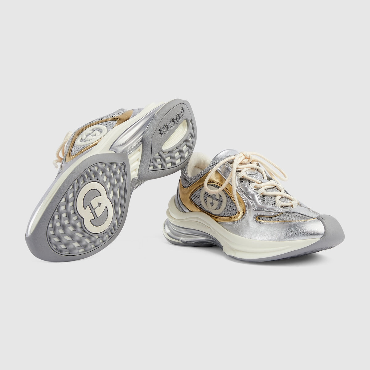 Women's Metalic Leather Run sneaker – designs inspired by the sporting world are interpreted through the lens – LUX VERSE Luxury Designer Fashion Outlet