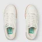 MAC80 sneaker – leather Women's fabric insert Interlocking G embroidery Round – LUX VERSE Luxury Designer Fashion Outlet