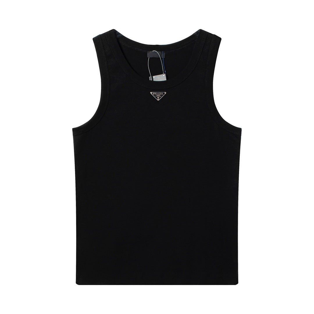 Schwarz-weißes Tanktop – Herren