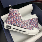 B23 High-Top Pink and Blue Oblique Sneakers