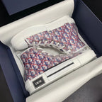 B23 High-Top Pink and Blue Oblique Sneakers