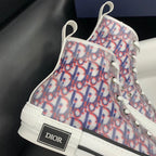 B23 High-Top Pink and Blue Oblique Sneakers