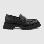 Women's GG lug loafer with Horsebit – the logo continues to be a distinguishing feature of collections and appears atop – LUX VERSE Luxury Designer Fashion Outlet