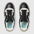 Men's Mac80 Sneaker – black and leather Men's Black fabric insert Interlocking G embroidery – LUX VERSE Luxury Designer Fashion Outlet