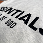 Graues Baumwoll-T-Shirt mit Logo-Print, Kurzarm – Herren