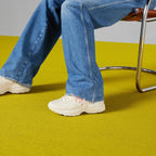 Rhyton sneaker – this pair of ivory leather Rhyton sneakers is defined by a bold Interlocking G – LUX VERSE Luxury Designer Fashion Outlet