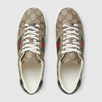 Women's Ace Rubber sneaker with Web – a chunkier construction defines the shape, while a metal “ACE” tag shines atop – LUX VERSE Luxury Designer Fashion Outlet