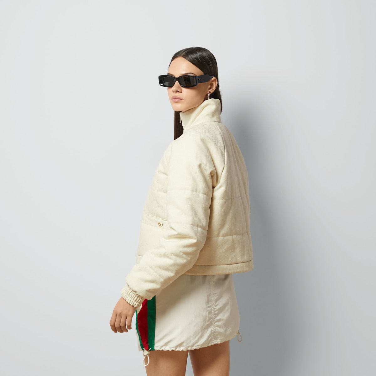 Canvas bomber jacket – padded leather, fleece, and other fabrics are updated with new logo details – LUX VERSE Luxury Designer Fashion Outlet