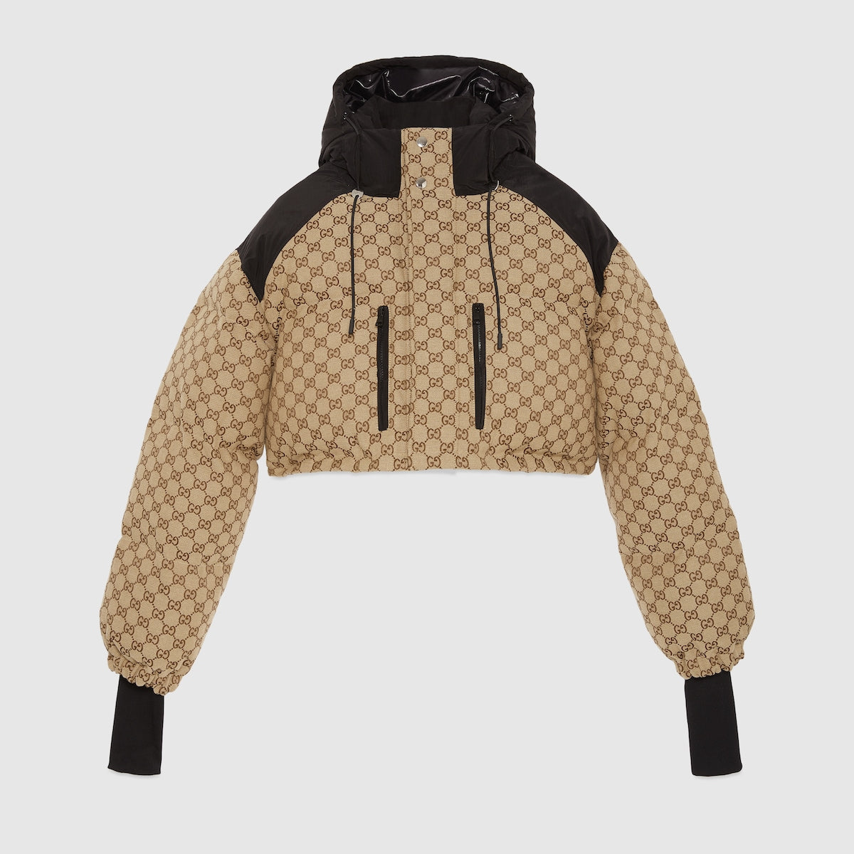 GG canvas bomber jacket – presented in GG canvas, this bomber jacket reveals a detachable lower section, – LUX VERSE Luxury Designer Fashion Outlet