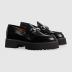 Women's loafer with Horsebit – combining the stylistic elements of boots and moccasins, this black leather loafer – LUX VERSE Luxury Designer Fashion Outlet