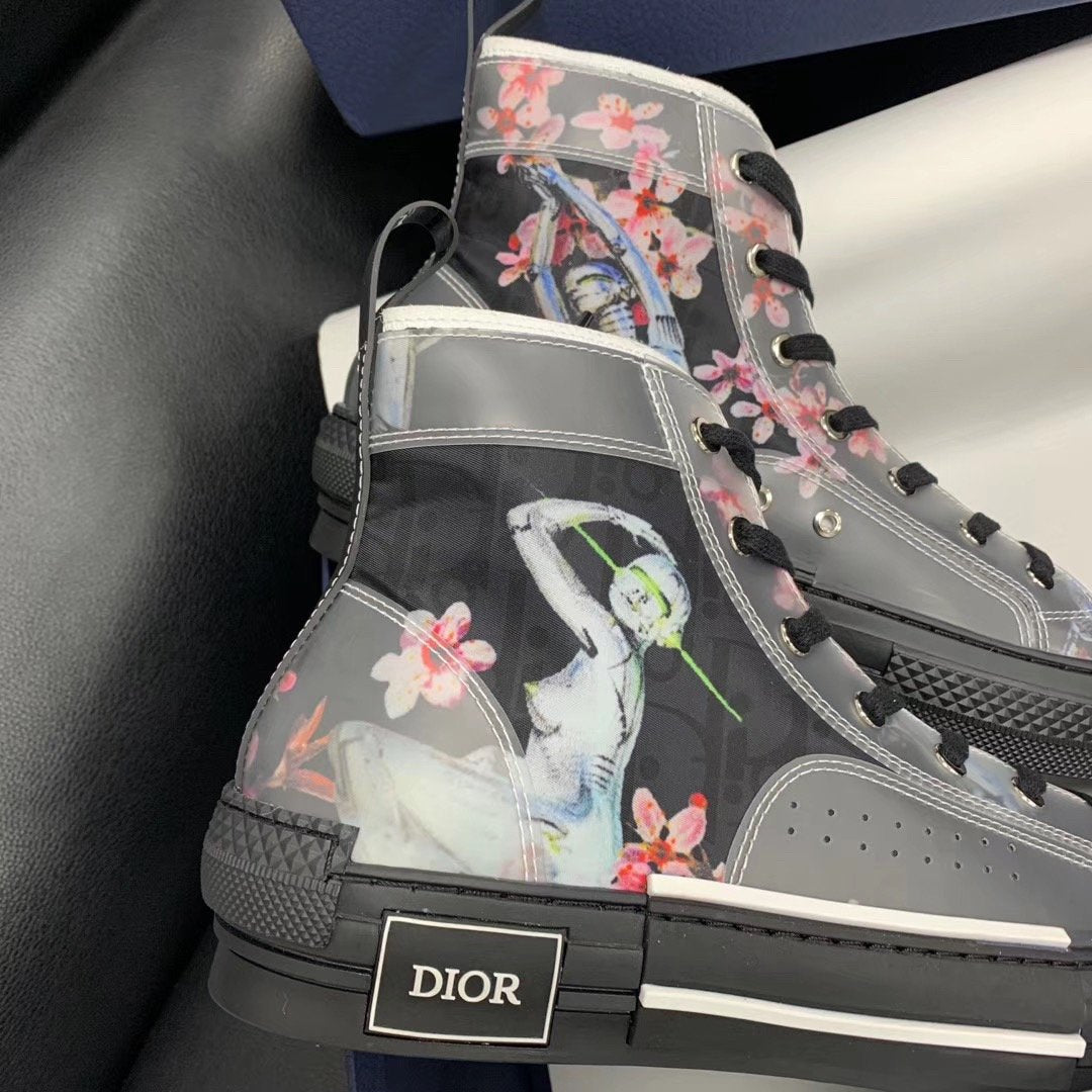 B23 High-Top Floral Print Sneakers