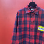 Navy Flannel Check Long-Sleeve - Men's