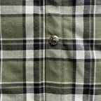 Blaues Flanell-Langarmshirt mit Print auf den Ärmeln – Herren