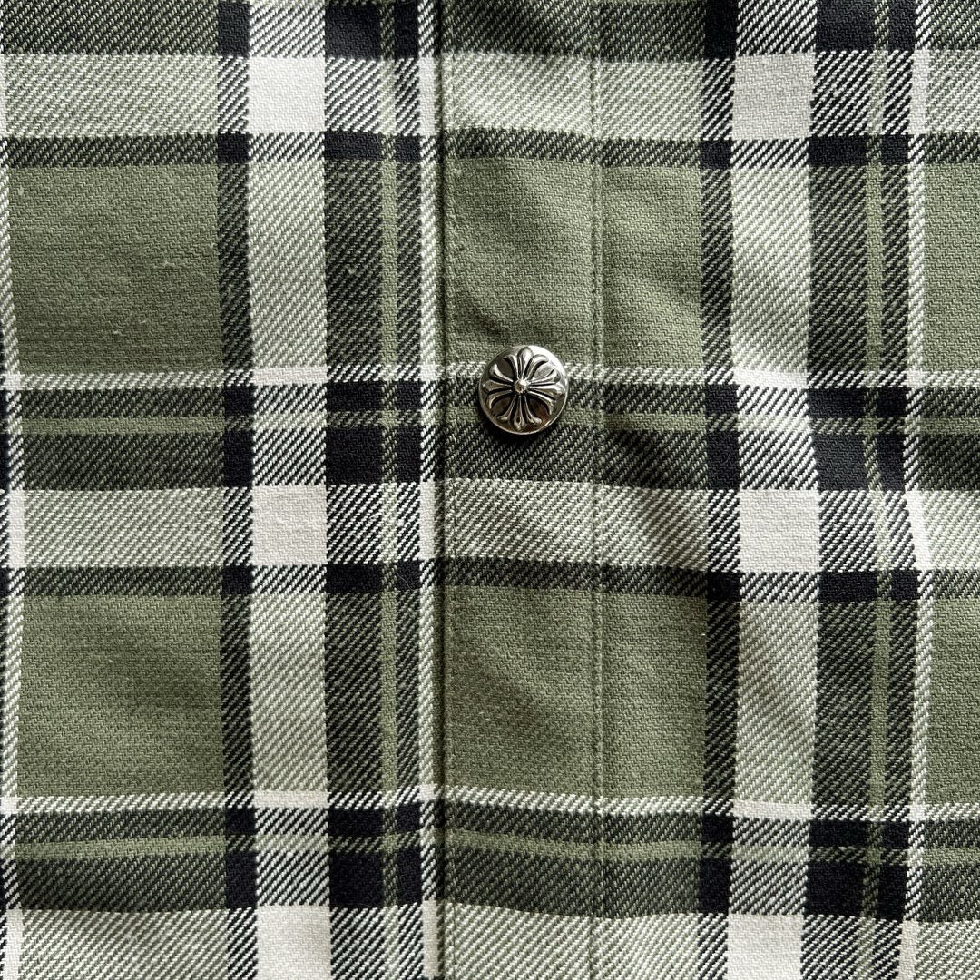 Blaues Flanell-Langarmshirt mit Print auf den Ärmeln – Herren