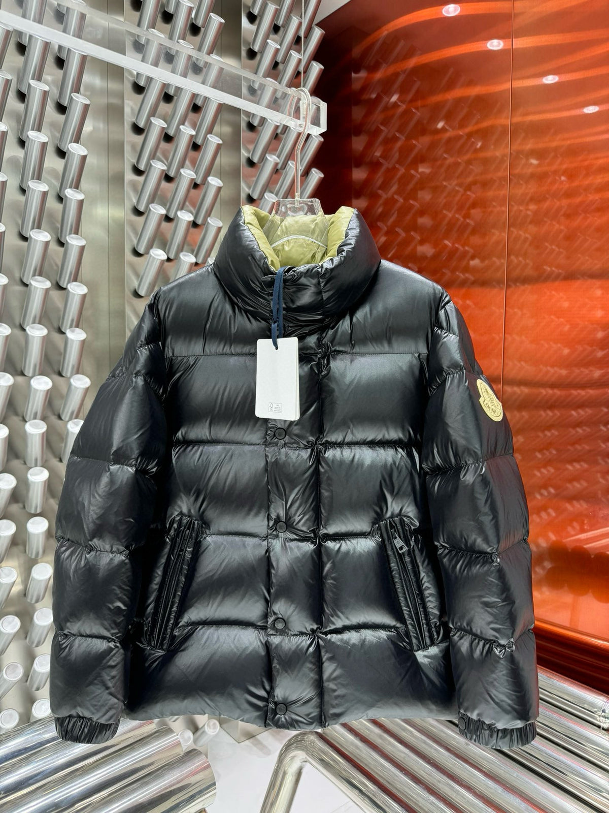Black Puffer Jacket - Men's